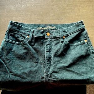 Corduroy Green boot cut pants